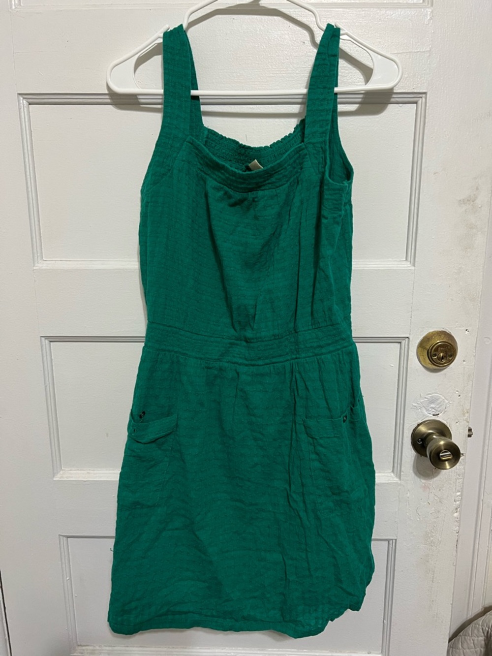 Sleeveless Emerald Green Casual Tank Dress